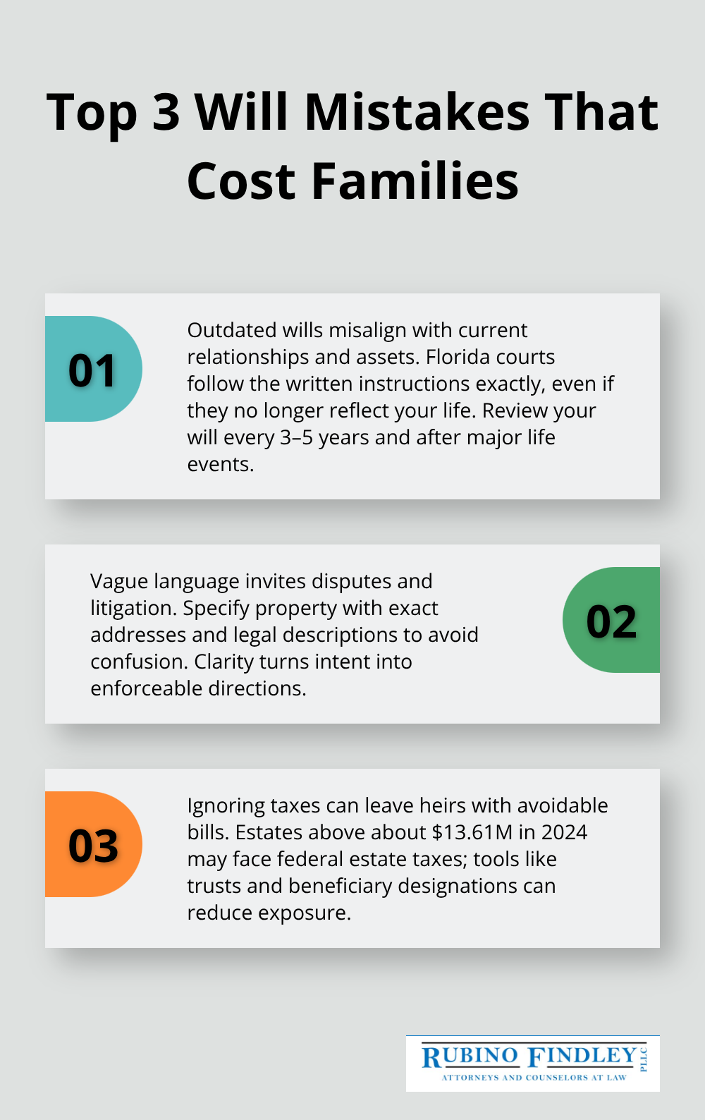 Three high-impact will drafting mistakes with practical fixes.